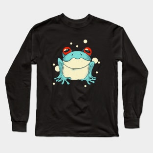 Trippy Frog Cottagecore Aesthetic Long Sleeve T-Shirt